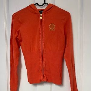 Bebe logo sweater in Orange. Size L. But Bebe runs small.